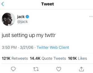 Jack Dorsey first Tweet NFT Twitter