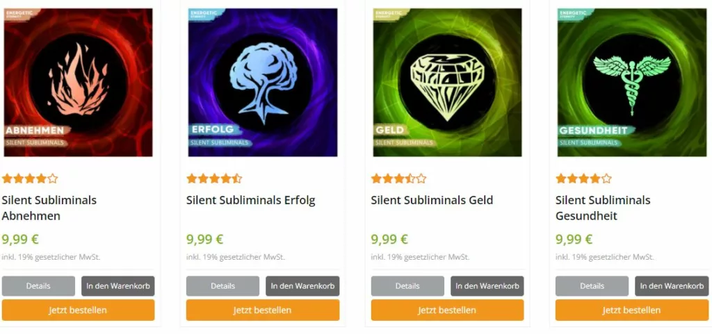 energetic eternity silent subliminals einzelne sessions