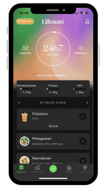 lifesum kalorien tracker app