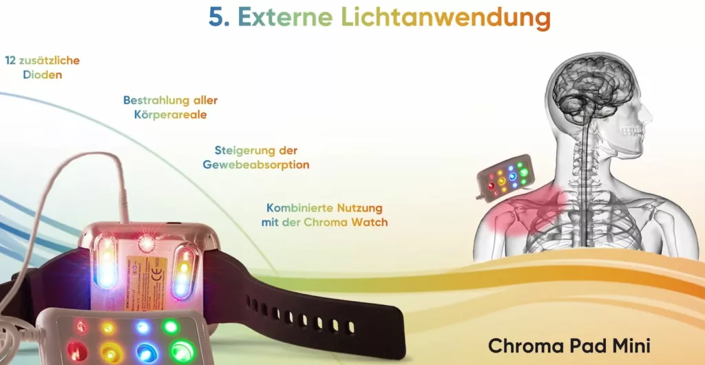 externe lichtanwendung der neowake chroma watch